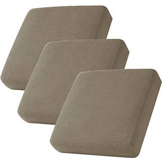 Chun Yi 3pc Stretch Couch Pude dækker sofa sæde slipcovers egnet til lænestol elsker sofa med spandex jacquard stof (3pc sand)
