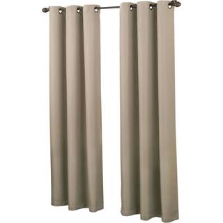 Nr. 918 Montego 2-pakker afslappet tekstureret semi-sheer Grommet gardinpanel par 48 """" x 84 taupe beige