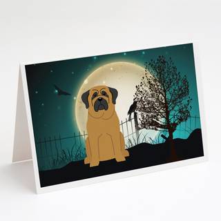 Halloween Scary Mastiff lykønskningskort og konvolutter pakning af 8