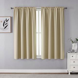 Cucraf Blackout gardiner 72 tommer lang v?relse m?rkere vindue gardin paneler stang lomme termiske isolerede faste gardiner til sovev?relse stue