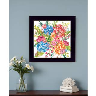 Spring Floral Black Framed Print Wall Art