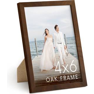 Haus og nuancer 4x6 Billederramme Træ - Naturlig træramme 4x6 Valnødfotosamme 4x6 til vægge 4x6 Træbillede ramme 4 af 6 billedramme 4x6 rammer ti