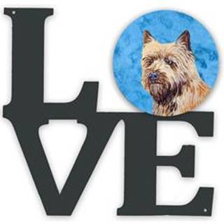 """" Caroline's Treasures Blue Cairn Terrier Metal Artwork Love Wall-Decor multicolor """"