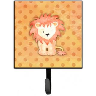 """" Caroline's Treasures Polkadot Lion Watercolor Wall Hook Small Multicolor """"