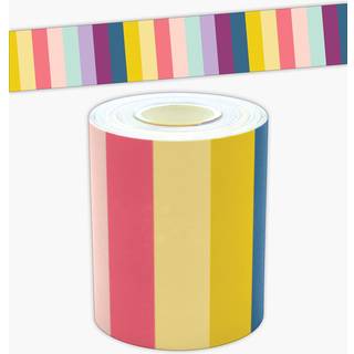 L?rer skabte ressourcer Oh Happy Day Stripes Straight Rolled Border Trim - 50 ft - Dekorering af opslagstavler V?gge Beskyttelsesvinduer D?re Sko