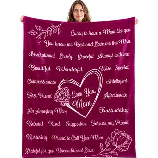 Joiedomi Gaver til mor f?dselsdagsmorens dag - til min mor t?ppe gave fra datter s?n - bl?d flanell kast t?pper gaver til mor jul 50 """" x 60 """" r