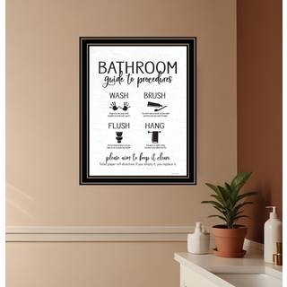 Badev?relsesvejledning sort indrammet udskrift badev?relse v?gkunst