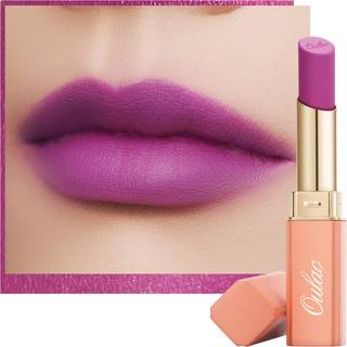 Oulac Violet Soft Matte Lipstick | Lipstick & Blush Duo | Fløjl glat læbepind | Meget pigmenteret og tåget tekstur | Fuld dækning læbe pletter be