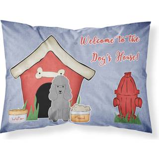 """" Caroline's Treasures Dog House Collection Poodle Silver Fabric Standard Pillowcase BB2822Pillowcase Multicolor """"