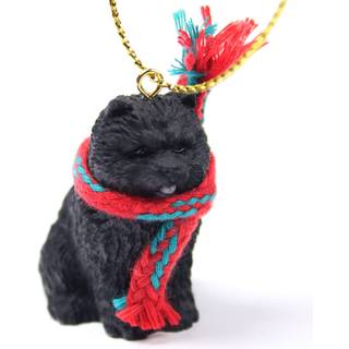 Samtalekoncepter chow chow lille miniatyr en julepynt - dejlig! (Sort)