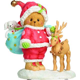 Roman elskede Teddies Santa Teddy Bear William 4 """" H harpiks og Wollastonite holdbar samler dekorativ dekorativ figurhjem D? Cor