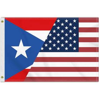 2? 3 ft Puerto Rico USA Friendship Flag Medium 60? 90 cm 150d Puerto Ricans Outdoor Banner Double Side Printing American Decor til Patio Garden m