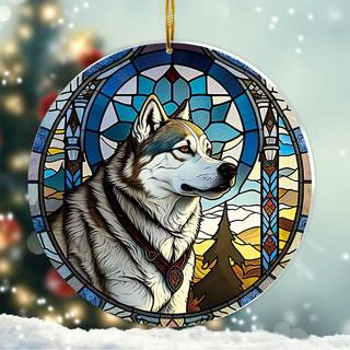 Alaskan Malamute Gaver - Alaskan Dog Christmas Ornament 2024 Alaskan Dog Gaver til kvinder Alaskan Malamute Ornament til juletr? Alaskan Malamute