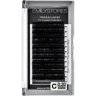 Emilystores ?jenvippeforl?ngelser 0,20 mm tykkelse c kr?lle 8mm l?ngde naturlige udseende individuelle volumen ?jenvipper til vipperforl?ngelser