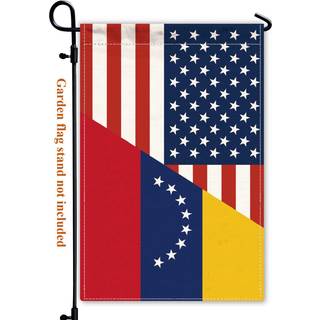 Venezuela USA Friendship Garden Flag 12x18 i Heavy Duty Venezuelan America Us Outdoor Banner til gårdhave med dobbelt side