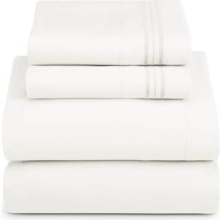 Hearth & Harbour Split King Size Sheets - 5 stykker Sengplade S?t Hotel Luksus Dobbelt b?rstet senget?j - Ekstra bl?de senget?jsark og pudebetr?k