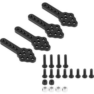 Lantro JS bageste stødmontering 51 mm Justerbare 2 farver RC bilchokmontering til RC -biludskiftning til 1/10 RC Crawler Repair (sort)