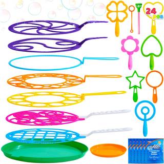Joyin Big Bubble Wands Set 18 """" Giant Bubble Maker med bakke Bulk Store boble Wands til børn Voksne gaver Summer udenfor Bubble Toys Easter Bask