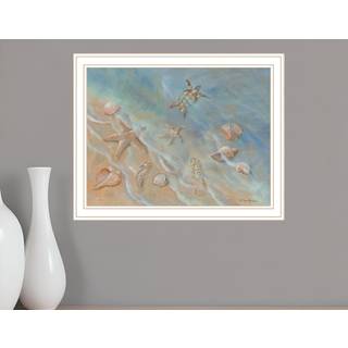 Seashore Star White Framed Print Wall Art