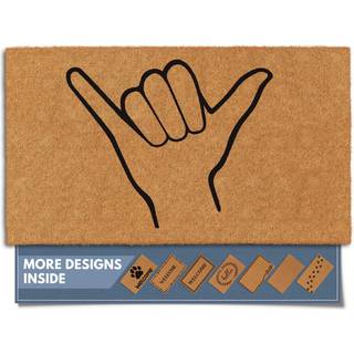 Barnyard designer Natural Coco Coir Heavy Duty Backing Doormat - Large Cute -slip -hoveddør velkomstmåtte til udvendig indgang eller verandaindga