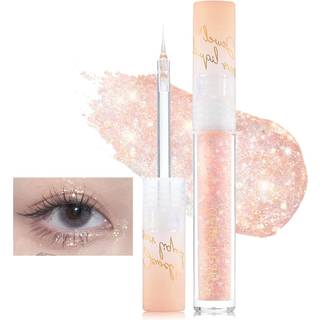 Bekoeen koreansk glitter øjenskygge eyeliner bling langvarig flydende øjenskygge vandtæt koreansk øjenmakeup pigmenteret glitter til øjenpligtig