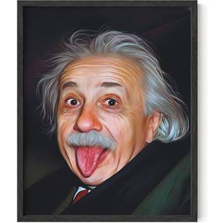 Haus og Hues Meme plakat til teenagere - Albert Einstein Poster Funny Wall Decor Albert Einstein Portrait Wall Art Einstein Scientist Poster Funn