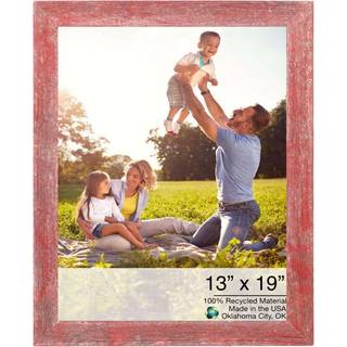 13 x 19 rustik bondeg?rd r?d tr? ramme