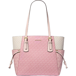 MK Voyager Large Color-Block Signature Logo Tote Bag - Pink - Michael Kors - ONE SIZE