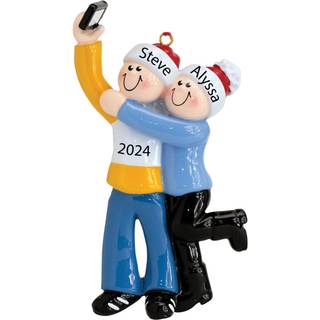Par ornamenter personaliseret 2023 brugerdefinerede ornamenter til par jeg elsker dig ornament romantisk ornament vores f?rste jul sammen ornamen
