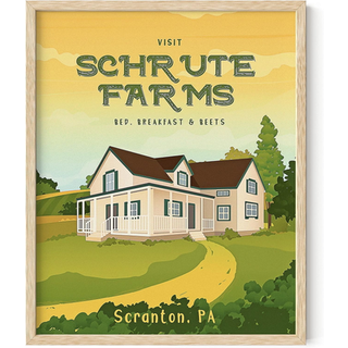 Haus og nuancer kontorplakaten Schrute Farms dwight schrute plakat Office Wall Art Funny Posters Office Decor The Office Schrute Farms TV Show -p