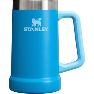 Stanley Adventure Big Grip Beer Stein 24 Oz | Krus holder ?l kold i timevis | Holder 2 d?ser ?l | Isoleret rustfrit st?l | Kraftigt h?ndtag | Azu