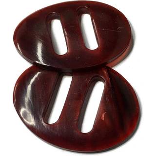Ejoyce 2-3/4 """" (72 mm) Oval Horn Buckle til b?ltetaske Modetilbeh?r 2 PCS SEA-B4009 (r?d)