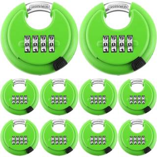 Maitys 4-cifrede kombinationslse i rustfrit stl Kode-skivels kombi-hngels med hrdet stlbjle til skure Skab Opbevaringsenhed Gymnastiklge