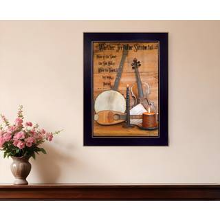 Musik sort indrammet print v?gkunst