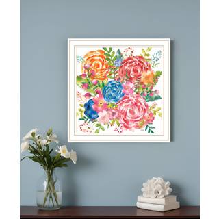 Spring Floral White Framed Print Wall Art