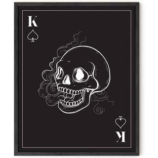 Haus og nuancer kranium plakat - kranium kunst halloween print spooky billede skelet kunst uhyggelig v?g kunst skelet plakat halloween billede v?