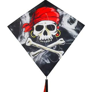 I The Breeze Diamond Kite - Single Line Beginner Kite - Smokin 'Pirate 30 -tommer