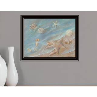 Seashore Star Black Framed Print Wall Art