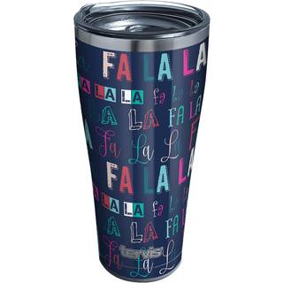 Tervis fa-la-la juleferie tredobbelt v?gge isoleret tumbler rejsekop holder drinks kold og varm 30 oz arv rustfrit st?l