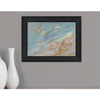 Seashore Star Black Framed Print Wall Art