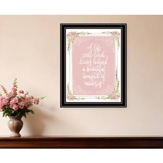 Et liv godt levet sort indrammet printv?gskunst