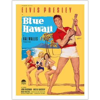 Elvis Presley i Blue Hawaii - Vintage Film Movie Poster af Rolf Goetze C.1961 - Fine Art Matte Paper Print (UNTRAMMED) 20x26in