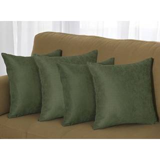 S?t p? fire 20"""" X 20"""" Fern Green Polyester Pudebetr?k med lynl?s
