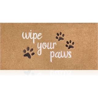 HLFMVWE Stor hoveddørmåtte Velkomstdørmåtter til indgang Doormat Floor Mat Holdbart Non Slip Rubber Entryway Door Mat Tør dine poter Funny Mat ti