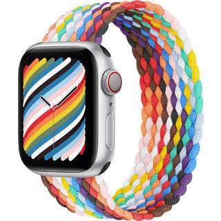 Flettet Solo Loop til Apple Watch Band 40mm 42mm 41mm 38mm 44mm 46mm 45mm Ultra/2 49mm Mænd/kvinder Stetrety Nylon Sport armbåndsstrop til Iwatch
