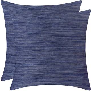 De hvide kronblade mørkeblå euro -pudebetræk - luksuriøse elegante og dekorative (26x26 tommer pakke med 2)