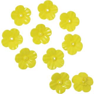 E-outpension 10 pcs Hummingbird Feeders Blomster Fodringsporte fuglefoderudskiftningsdele til kolibri Feeder Hanging Feeder Yellow
