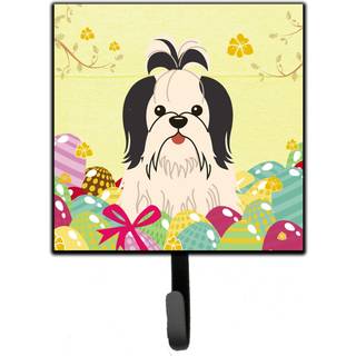 """" Caroline's Treasures Easter Eggs Shih Tzu Black White Wall Hook Small Multicolor """"