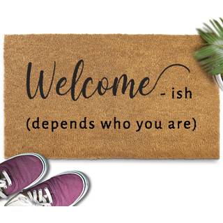 MainEvent Welcome-ish hoveddørmåtte 30x17 tommer Velkommen ish-dørmåtte velkomst-ish dørmåt udendørs uvelkomsmå