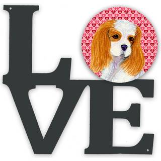 """" Caroline's Treasures Cavalier Spaniel Hearts Valentine's Day Portrait Metal Artwork Love Wall-Decor multicolor """"